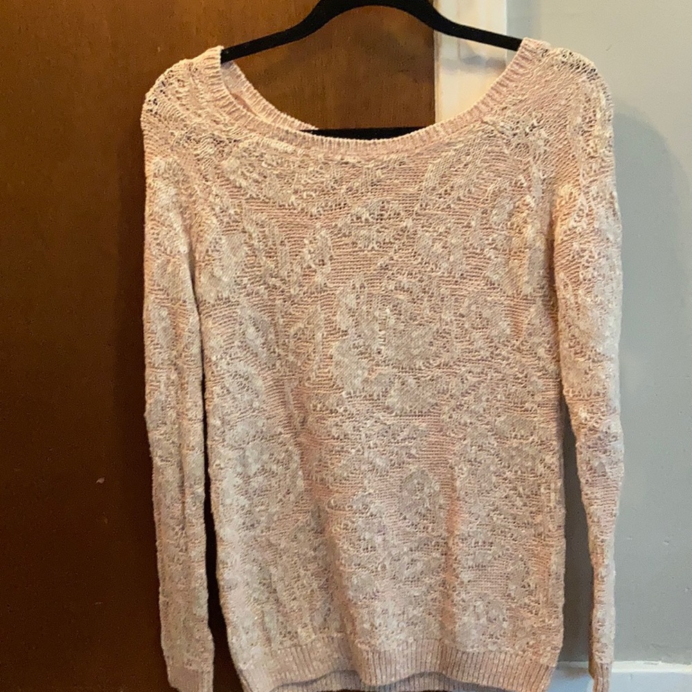 Peach keyhole sweater by Lauren Conrad